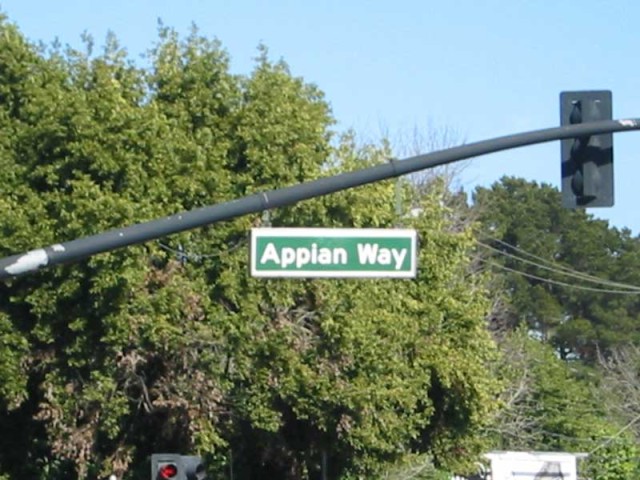 Built in 312BC by Appius Claudius, this is one of the Bay Area's oldest streets.